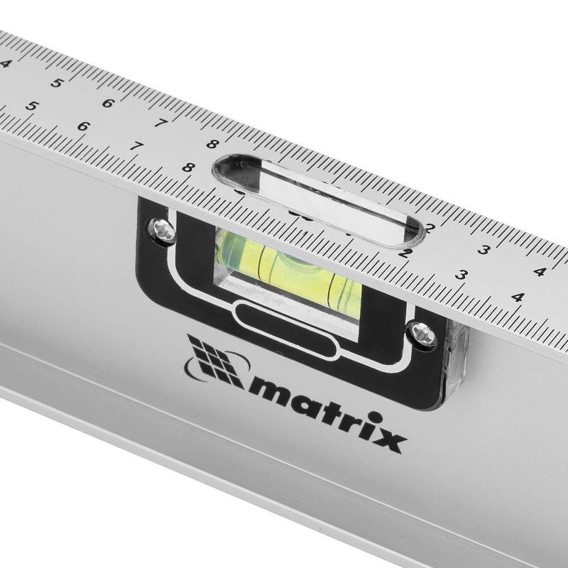 Уровень алюминиевый "Рельс", 1200 мм, 3 глазка (1 поворотный) Matrix (34032)