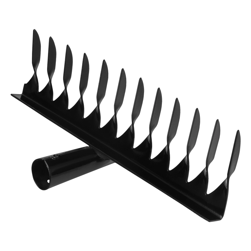 Грабли стальные, 300 мм, 12 витых зубьев, без черенка, Сибртех (61740)