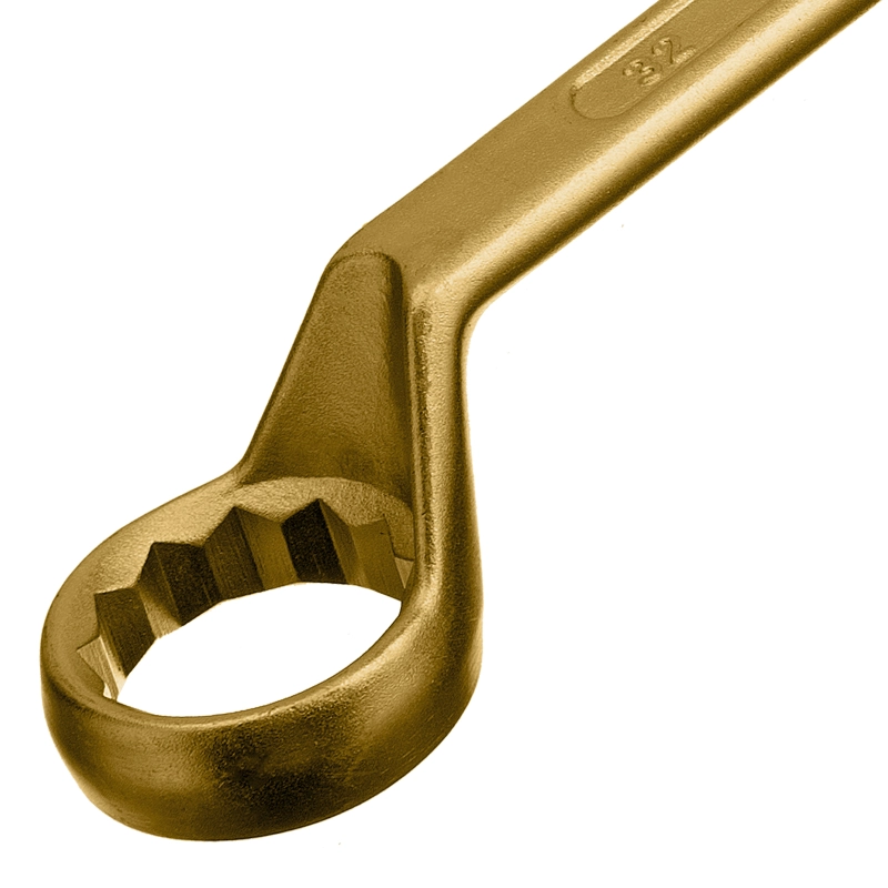 Ключ накидной, 30 х 32 мм, желтый цинк Сибртех (14638)