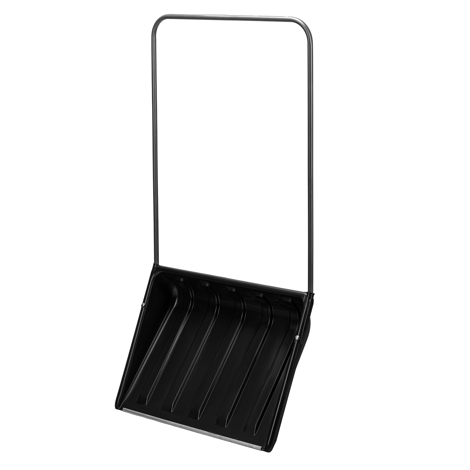 Движок для уборки снега пластиковый, 695 х 540 х 1460 мм, стальная рукоятка, Сибртех (615935)