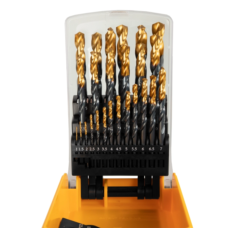 Набор сверл по металлу, 1-13 мм, HSS-Tin, Golden Tip, 25 шт Denzel (72323)