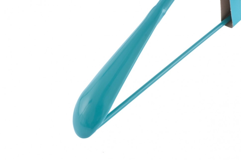 Вешалка метал для верхней одежды с прорезиненным противоскользящим покрытием 45 см, бирюзовая Elfe (92926)