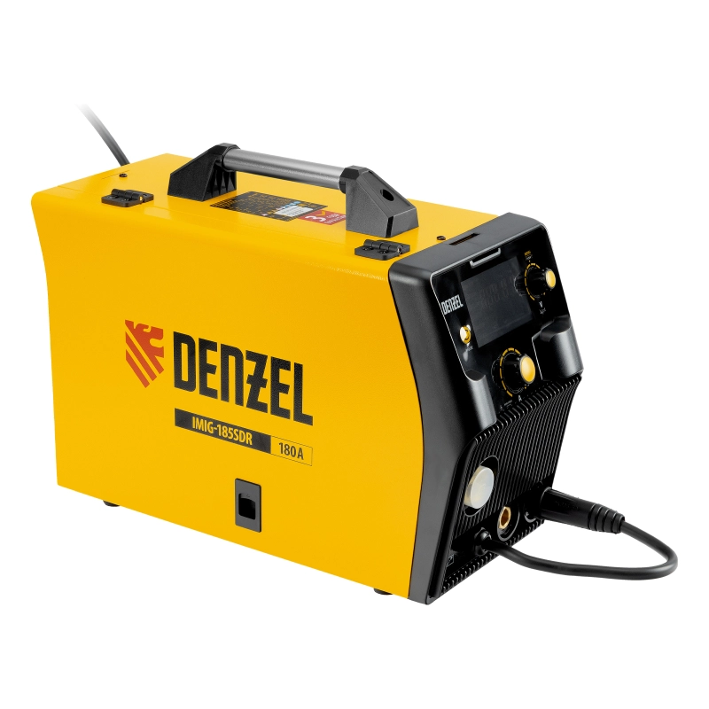 Аппарат инвертор. полуавтомат. cварки IMIG-185SDR, 180 А, ПВ 60%, катушка 5 кг Denzel (94363)