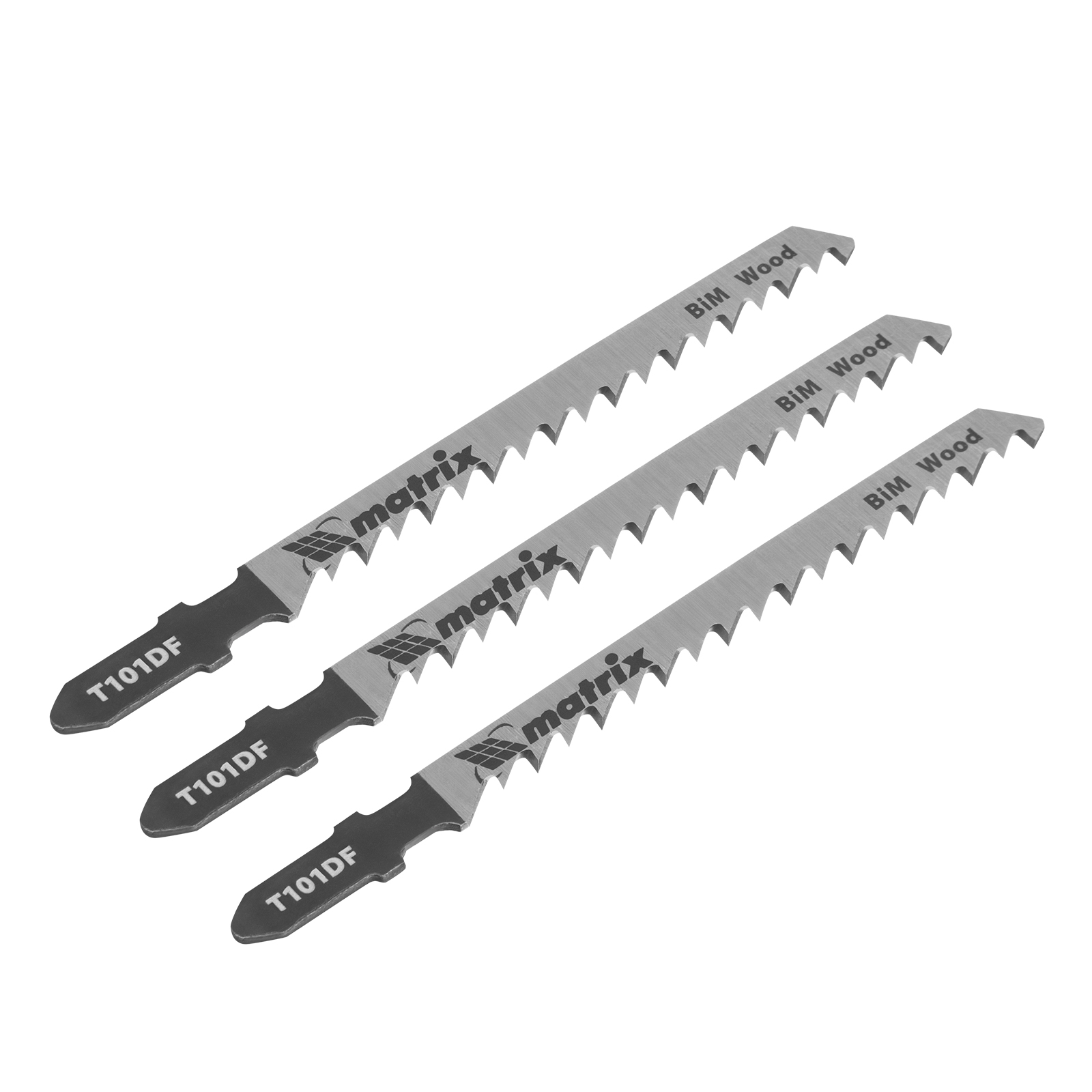 Полотна для электролобзика по дереву, 3 шт, T101DF, 75 x 4 мм, Bimetal Matrix Professional (78212)