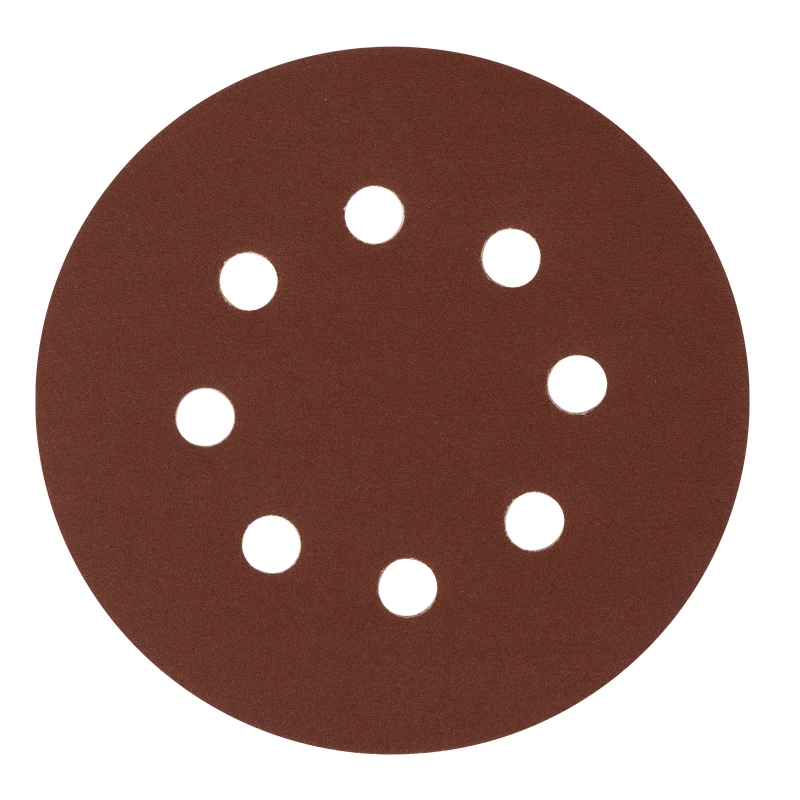 Круг абразивный на ворсовой подложке под "липучку", перфорированный, P 220, 125 мм, 5 шт Сибртех (738097)