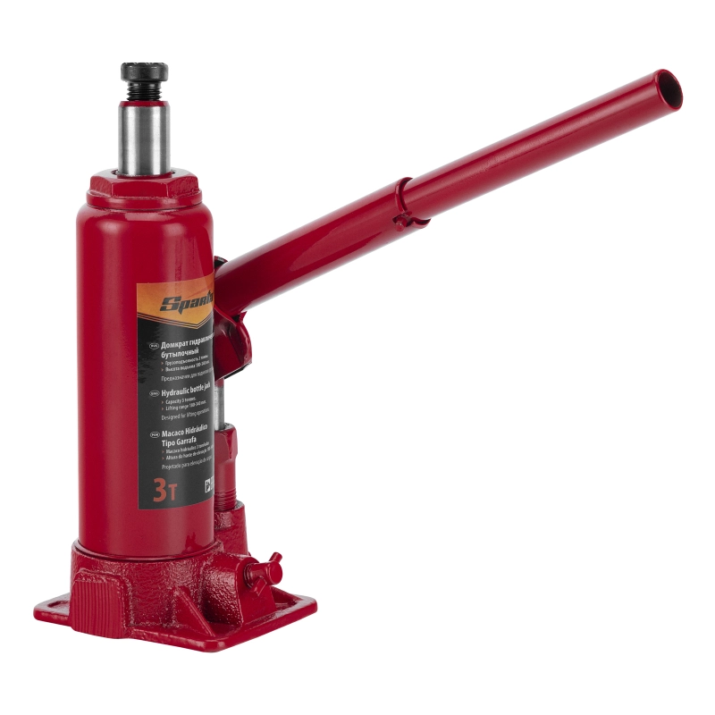 Домкрат гидравлический бутылочный, 3т, h подъема 180-340 мм Sparta (50322)