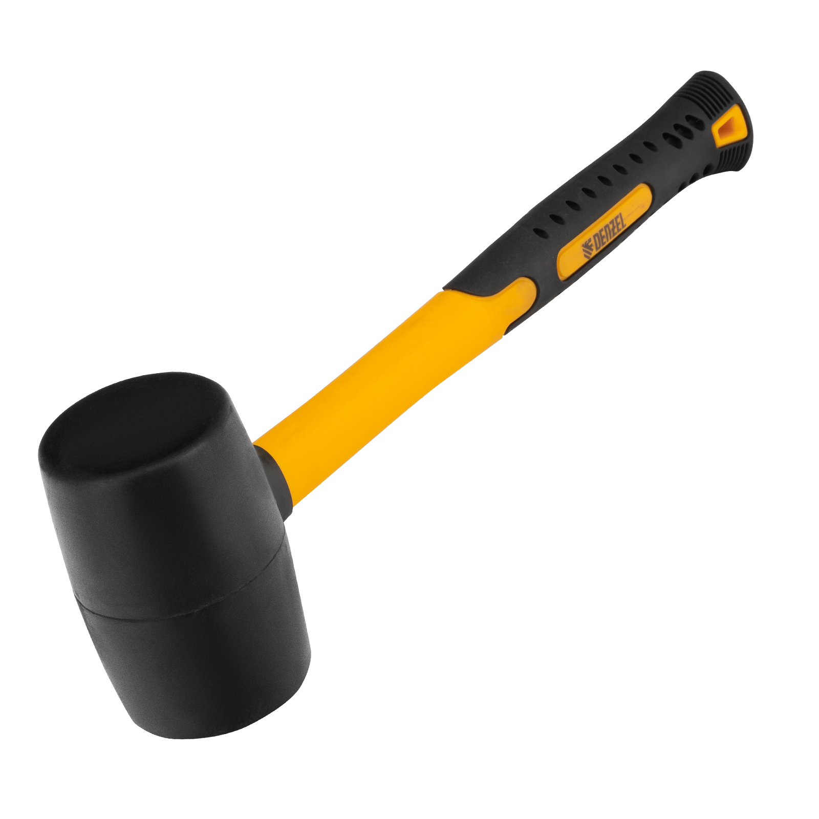 Киянка резиновая, 16 oz, черная резина, фибергласовая рукоятка Denzel (7711185)