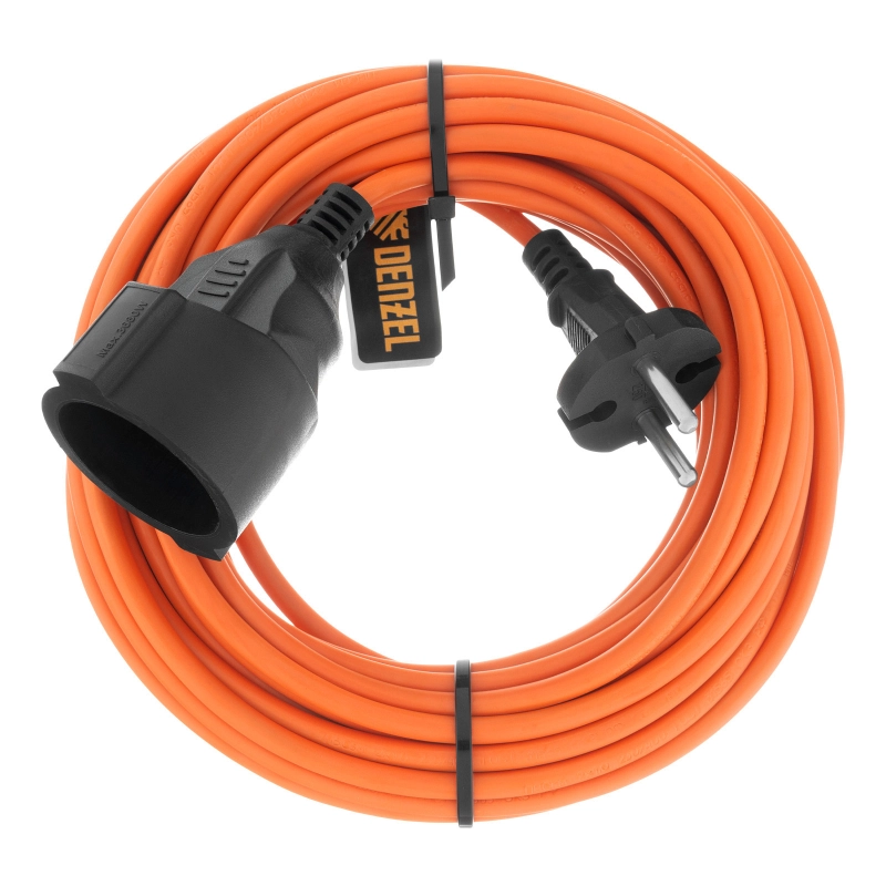 Удлинитель-шнур силовой Garden Series, б/з, ПВС, 10м, 1 розетка, 2 x 1 мм, Denzel (37401)