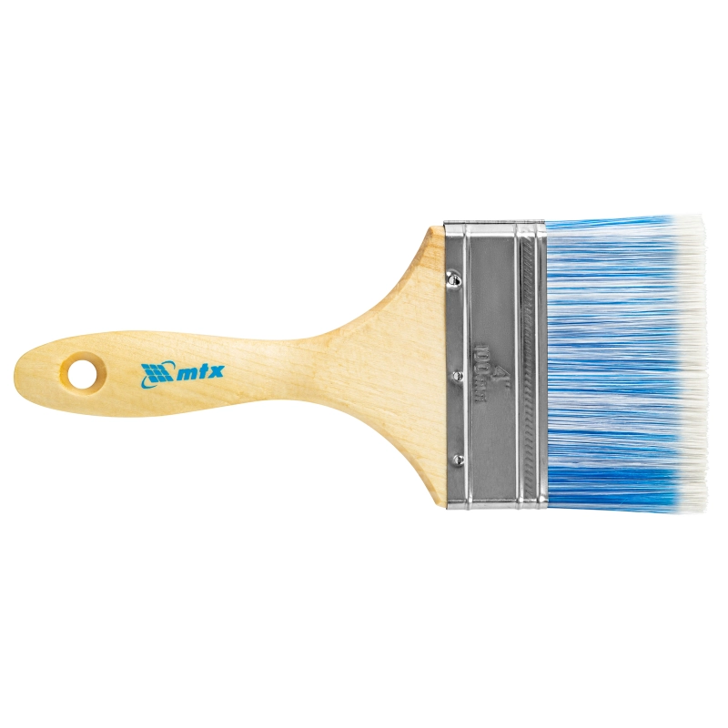 Кисть плоская "Евро" 4", искусственная щетина, деревянная ручка MTX (83074)
