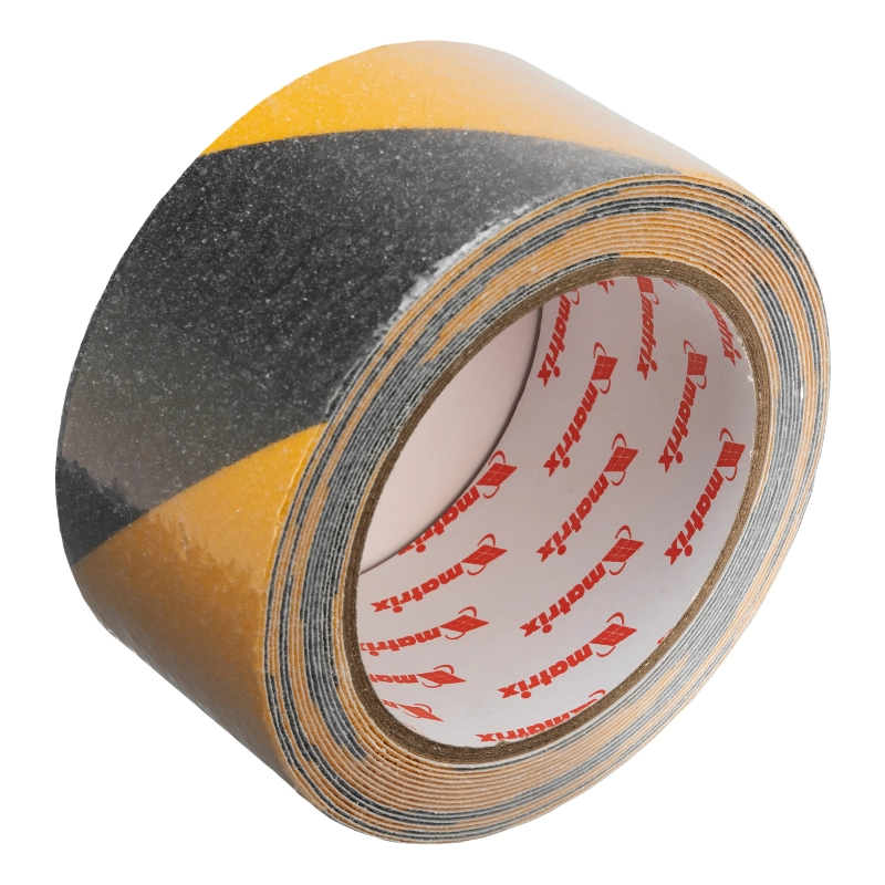 Лента клейкая противоскользящая, черно-желтая 50 мм x 5 м Matrix (88718)