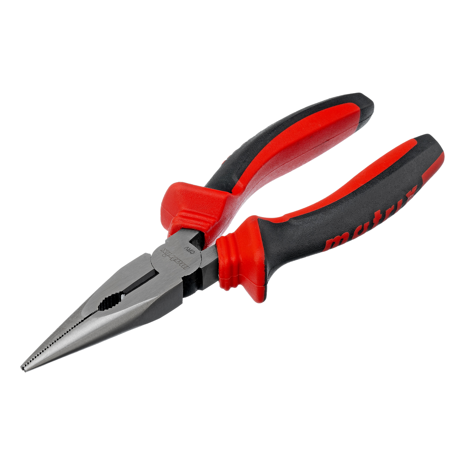 Длинногубцы прямые, 160 мм, хром-ванадий, двухкомпонентные рукоятки Matrix (17309)