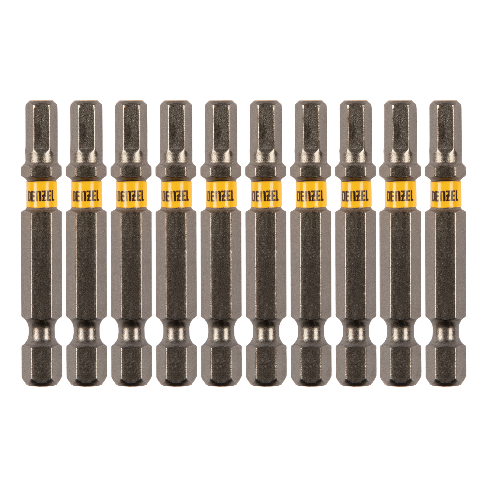 Бита HEX 5х50, сталь S2, шестигранный профиль, 10 шт. Е 6,3 Denzel (11663)