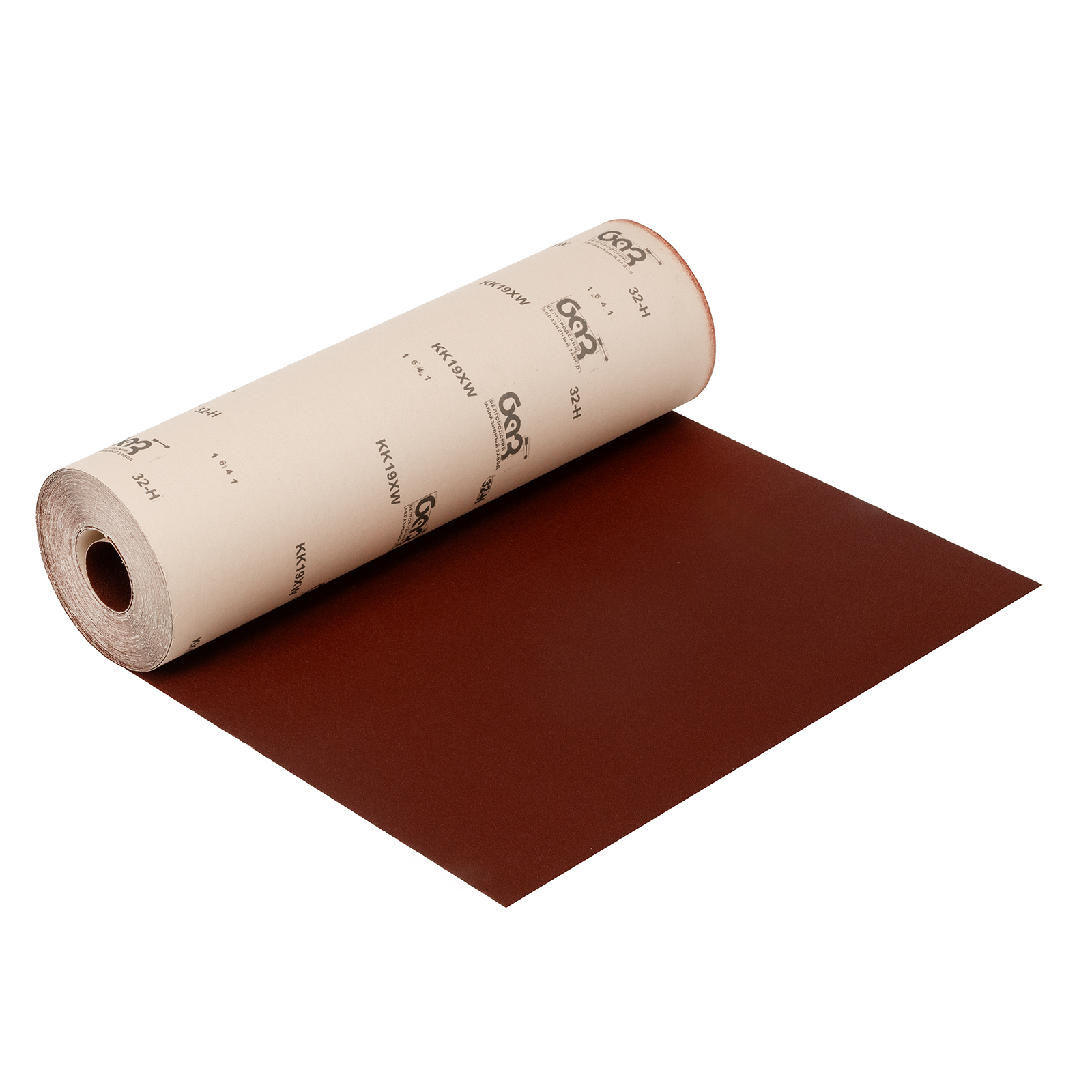 Шкурка на тканевой основе, зернистость № 32, 775 мм х 30 м, "БАЗ" (75235)