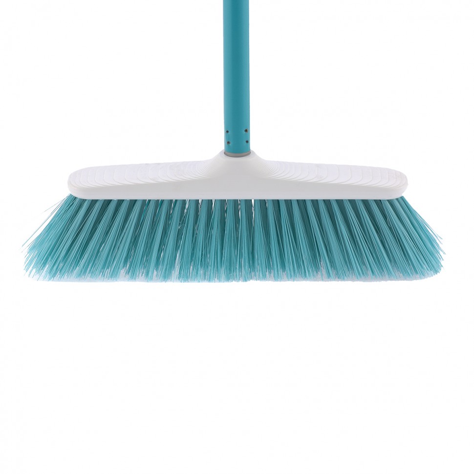 Щетка пластмассовая для подметания пола, 270 мм, "Classic" бирюзовая щетина, c черенком, 120 см, D 22 мм Elfe (93544)