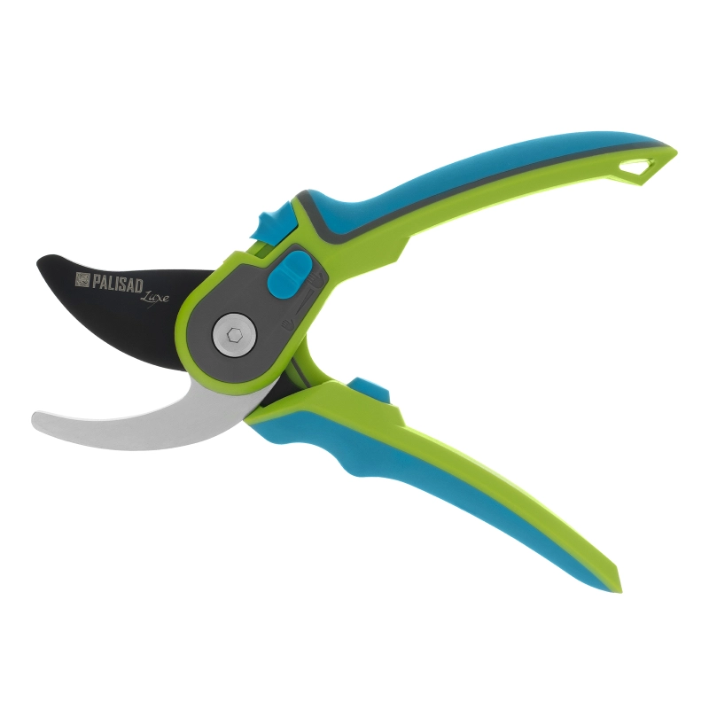 Секатор прямого реза, 225 мм, регулировка захвата, трехкомпонентные рукоятки, Luxe, Palisad (60479)