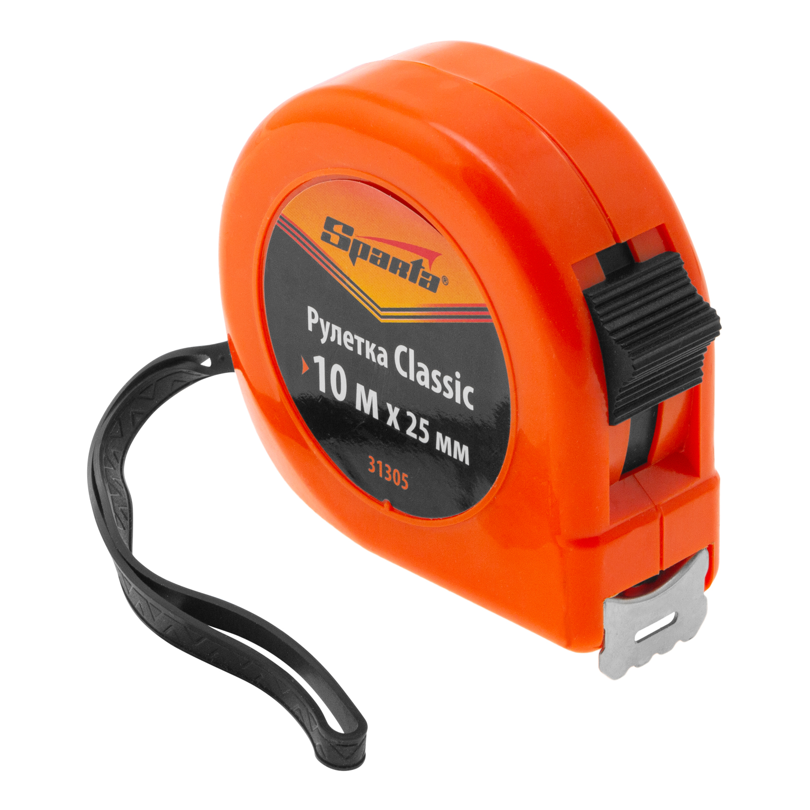 Рулетка Classic,10 м х 25 мм,пластиковый корпус Sparta (31305)