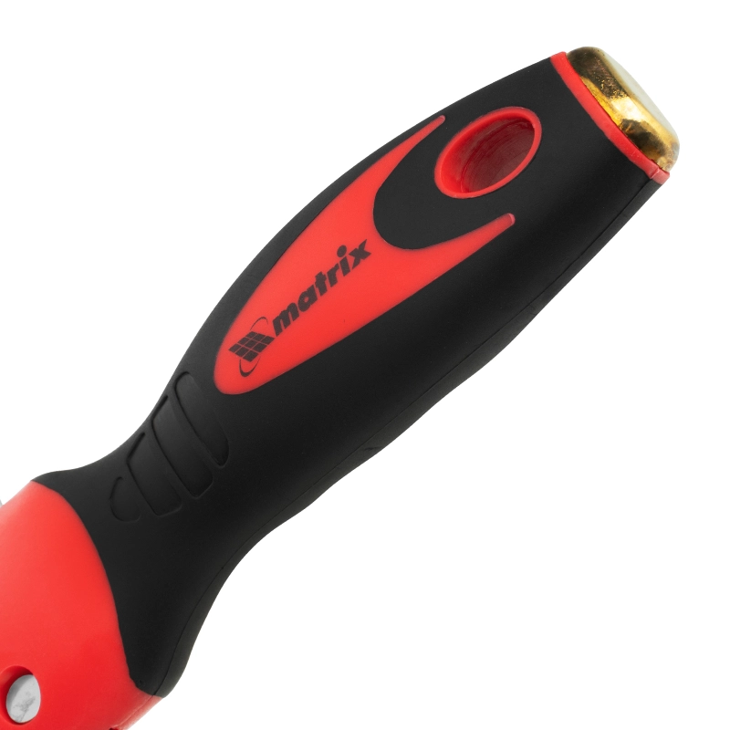 Шпатель фасадный из нержавеющей стали, 200 мм, двухкомпонентная ручка, широкое полотно Matrix (85502)