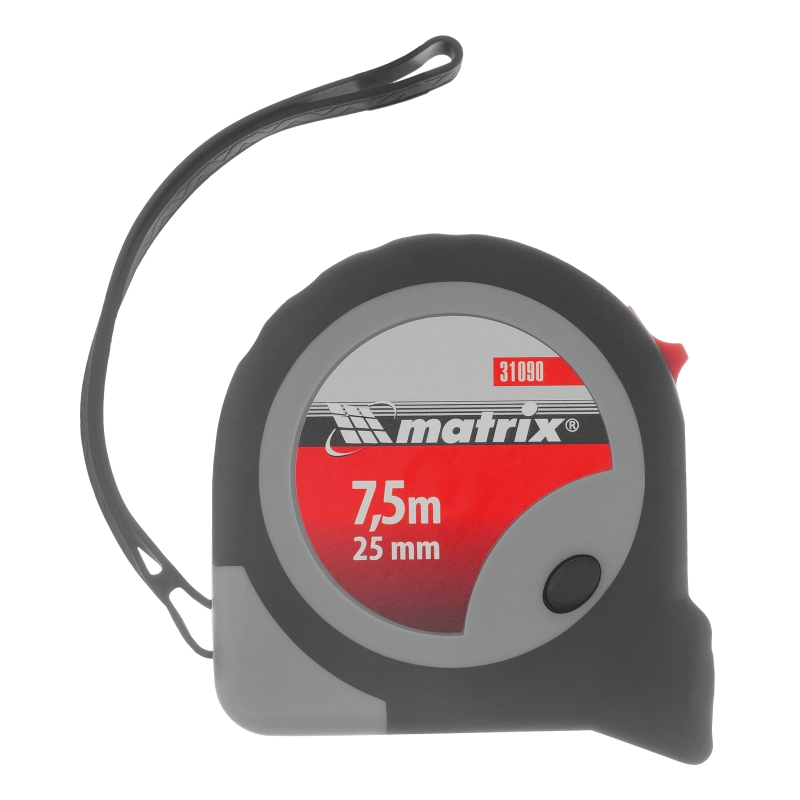 Рулетка Continuous fixation,7,5 м х 25 мм,двухкомпонентный корпус,плавная фиксация Matrix (31090)