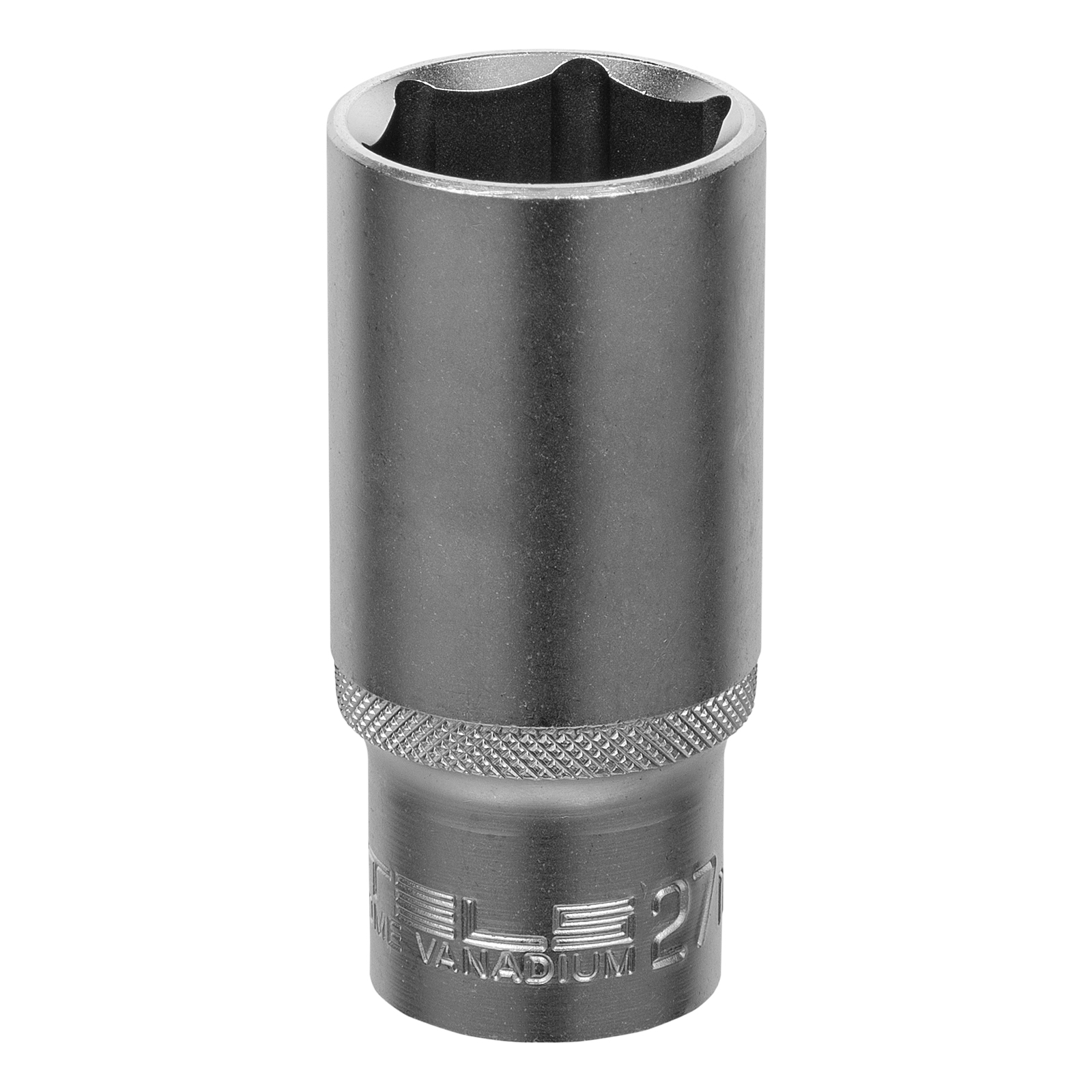 Головка торцевая удлиненная, 27 мм, шестигранная, CrV, под квадрат 1/2 Stels (13884)