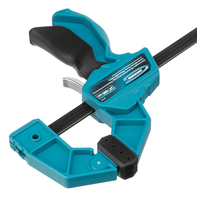 Струбцина реечная, быстрозажимная, пистолетного типа, пошаговый механизм, пластиковый корпус, 600мм Gross (20706)