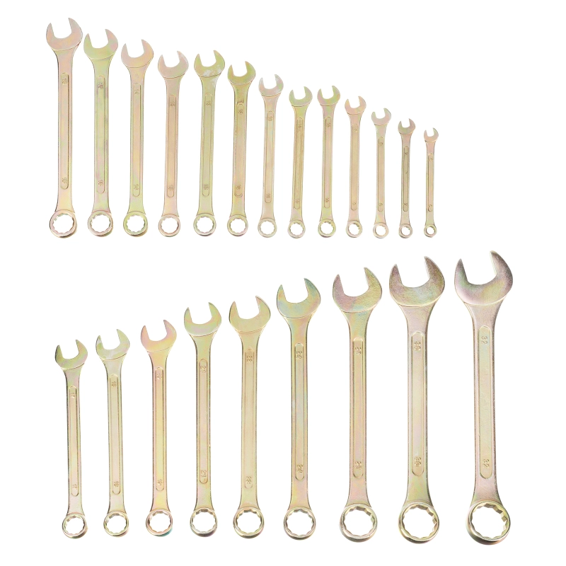 Набор ключей комбинированный 6-32 мм, 22 шт, желтый цинк Сибртех (15444)