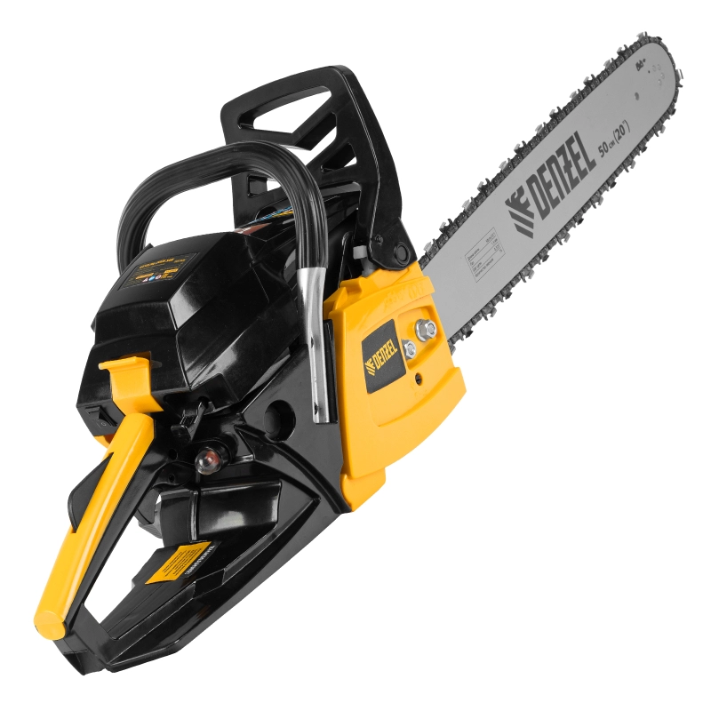 Пила цепная бензиновая DGS-5820, шина 50 см, 58 см3, 4.1 л.с, шаг 0.325, паз 1.5 мм, 76 звеньев Denzel (95235)