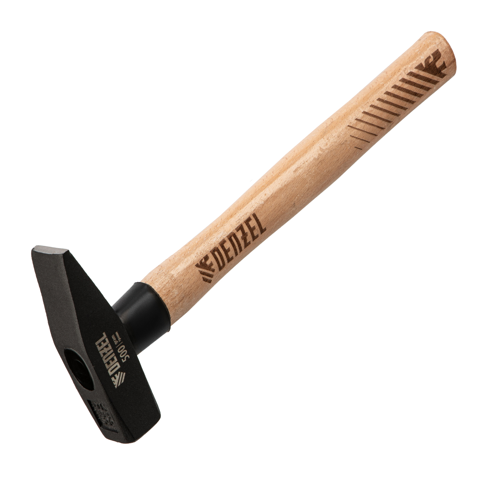 Молоток слесарный, 500 г, кованый квадратный боек, буковая рукоятка Denzel (10429)