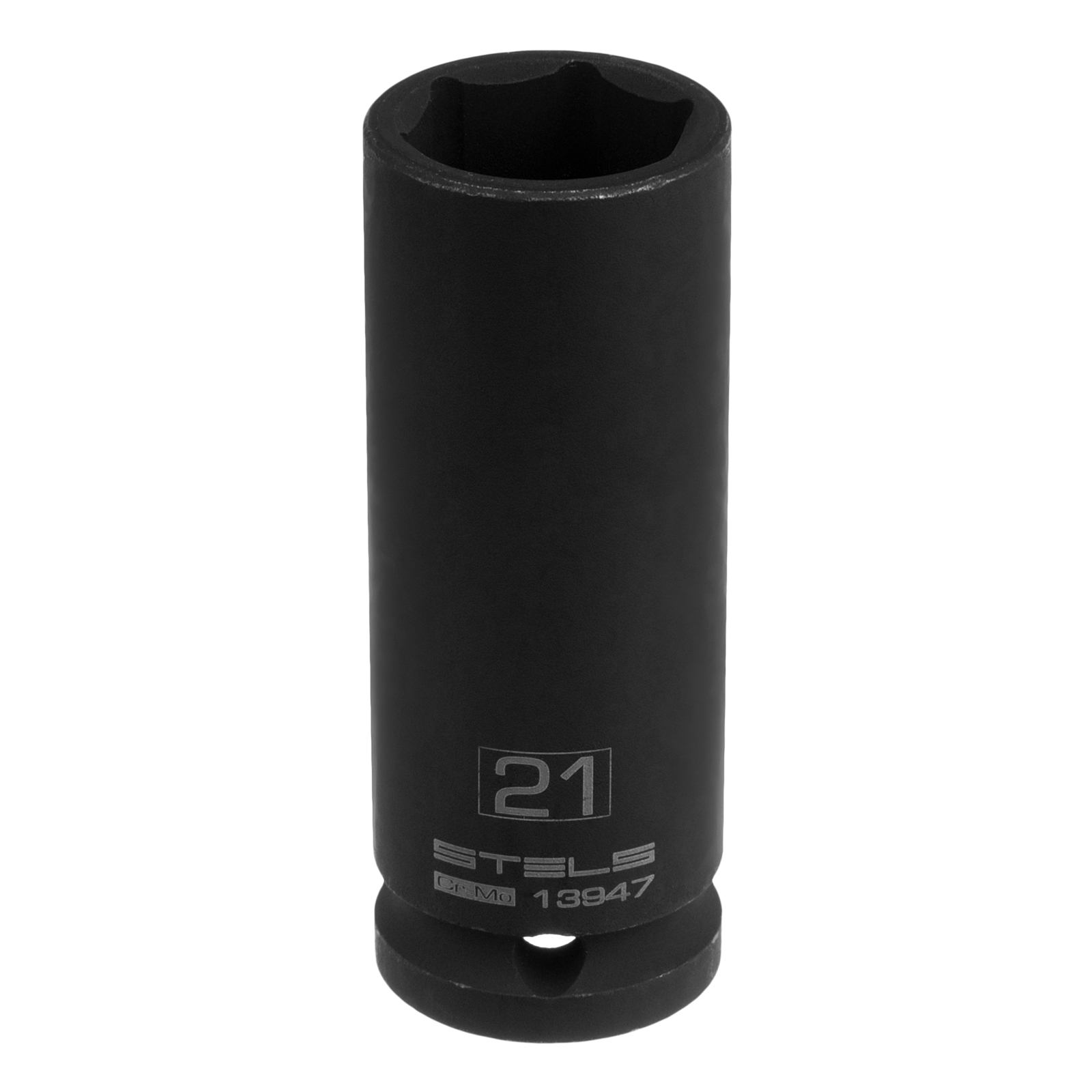 Головка ударная удлиненная шестигранная, 21 мм, 1/2, CrMo Stels (13947)