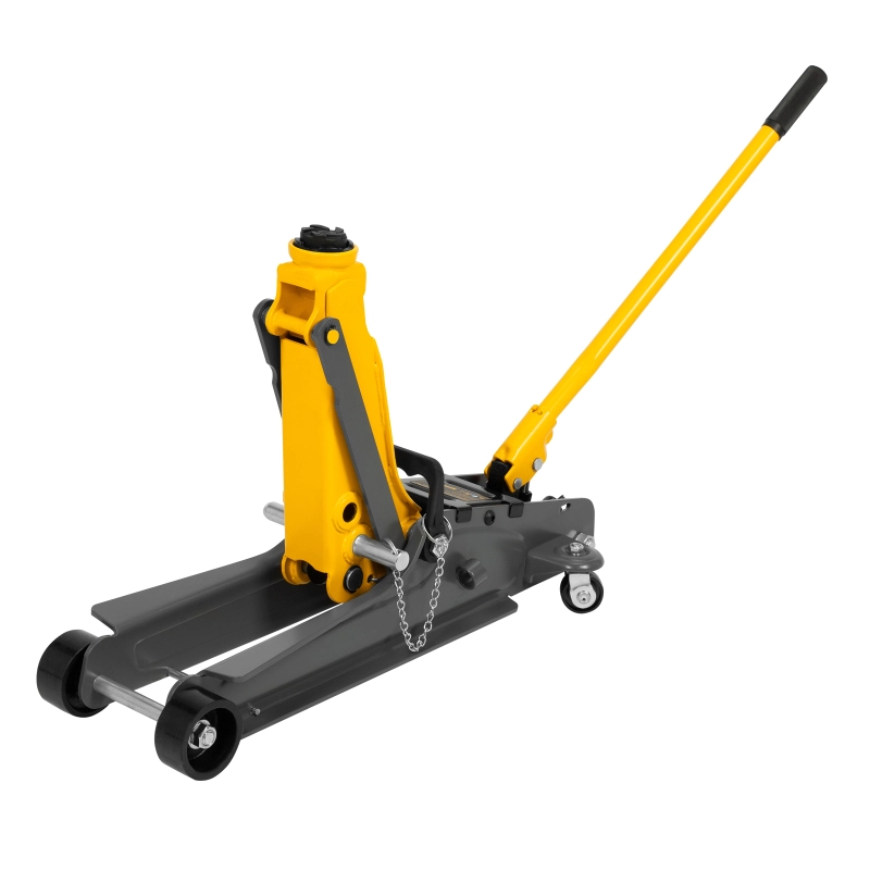 Домкрат гидравлический подкатной с фиксатором, 2,5 т, 85-385 мм Denzel (51232)