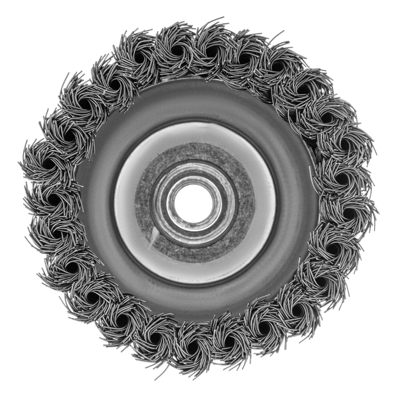 Щетка для УШМ Heavy Duty, 100 мм, М14, "чашка", крученая проволока 0.5 мм Matrix (74672)