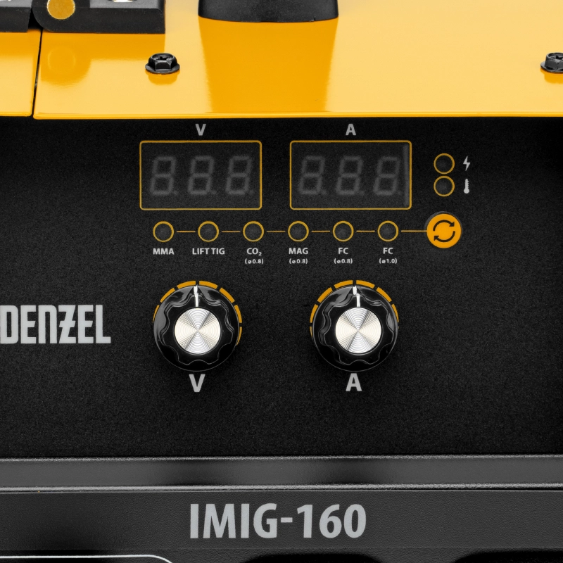 Аппарат инвертор. полуавтомат. cварки IMIG-160 Synergy, 160 А, ПВ 60%, катушка 5 кг Denzel (94314)