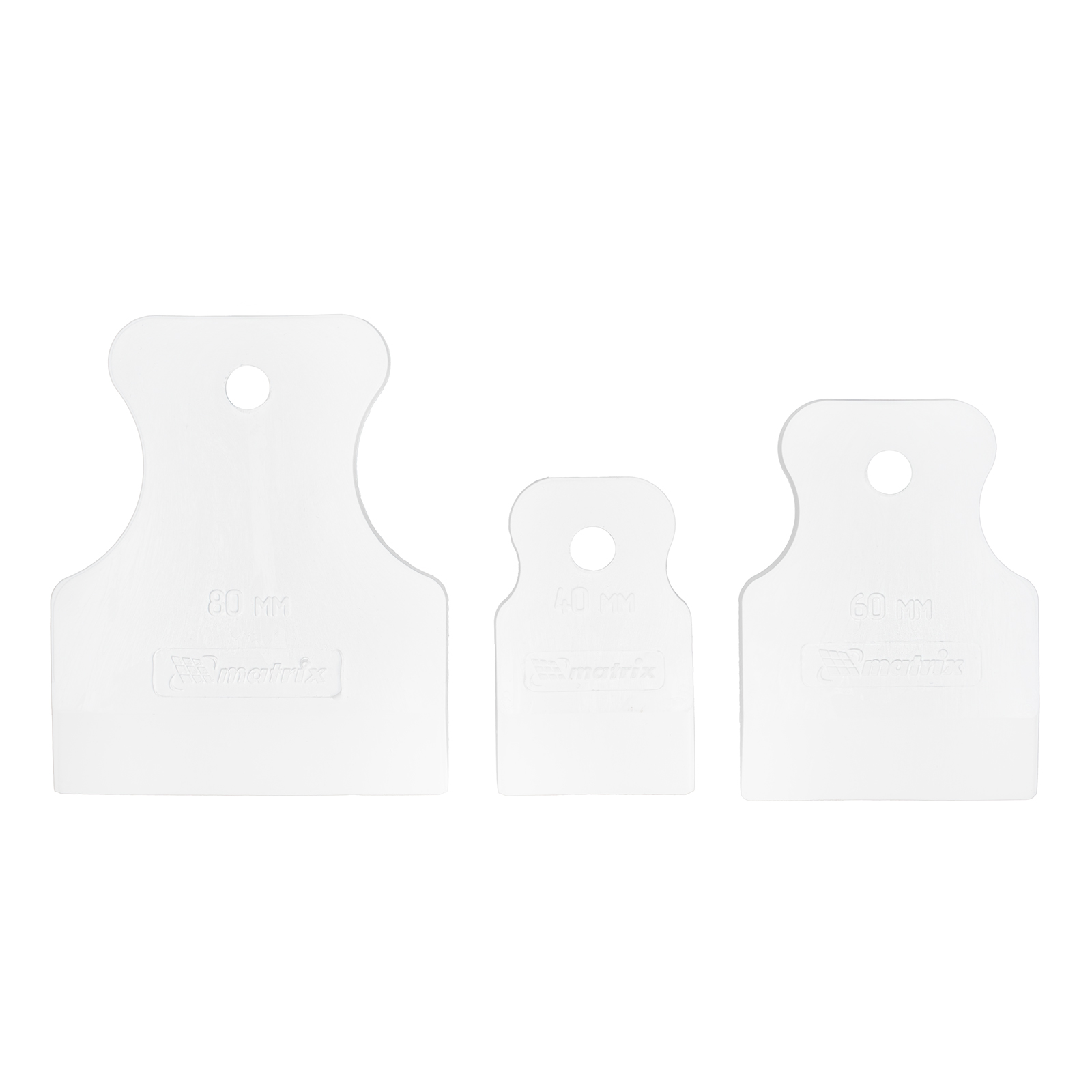 Набор шпателей 40-60-80 мм, белая резина, 3 шт Matrix (858275)