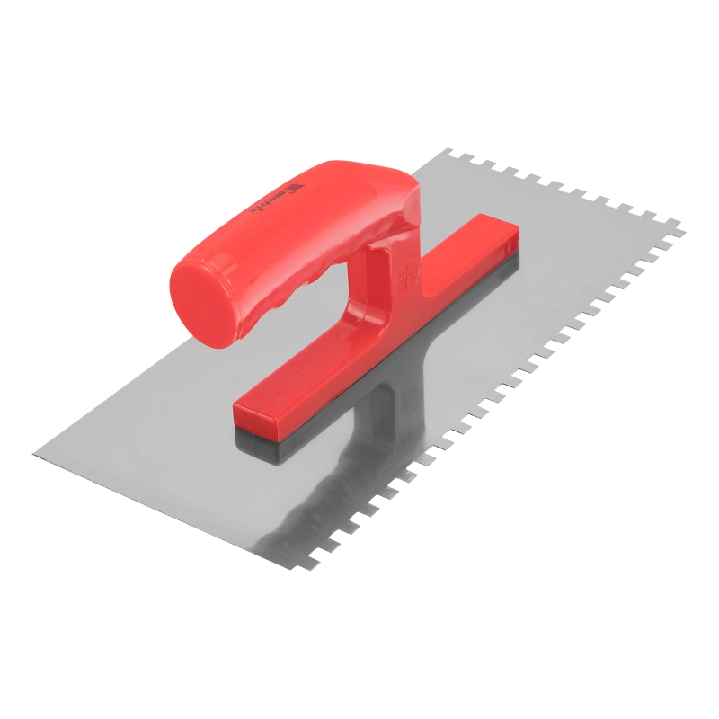 Гладилка стальная, 280 х 130 мм, зеркальная полировка, пластмассовая ручка, зуб 6 х 6 мм Matrix (86775)