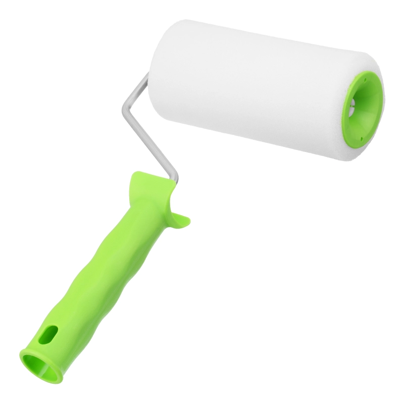 Валик "Поролон" с ручкой, 150 мм, D 48 мм, D ручки 6 мм Сибртех (80102)