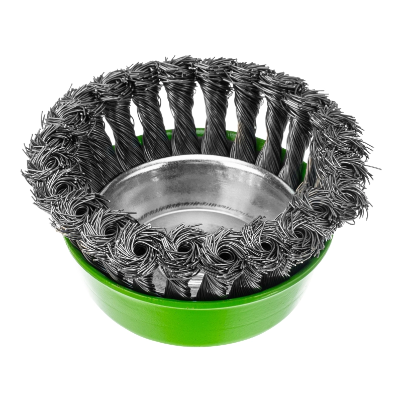 Щетка для УШМ, 100 мм, М14, "чашка", крученая металлическая проволока Сибртех (746287)