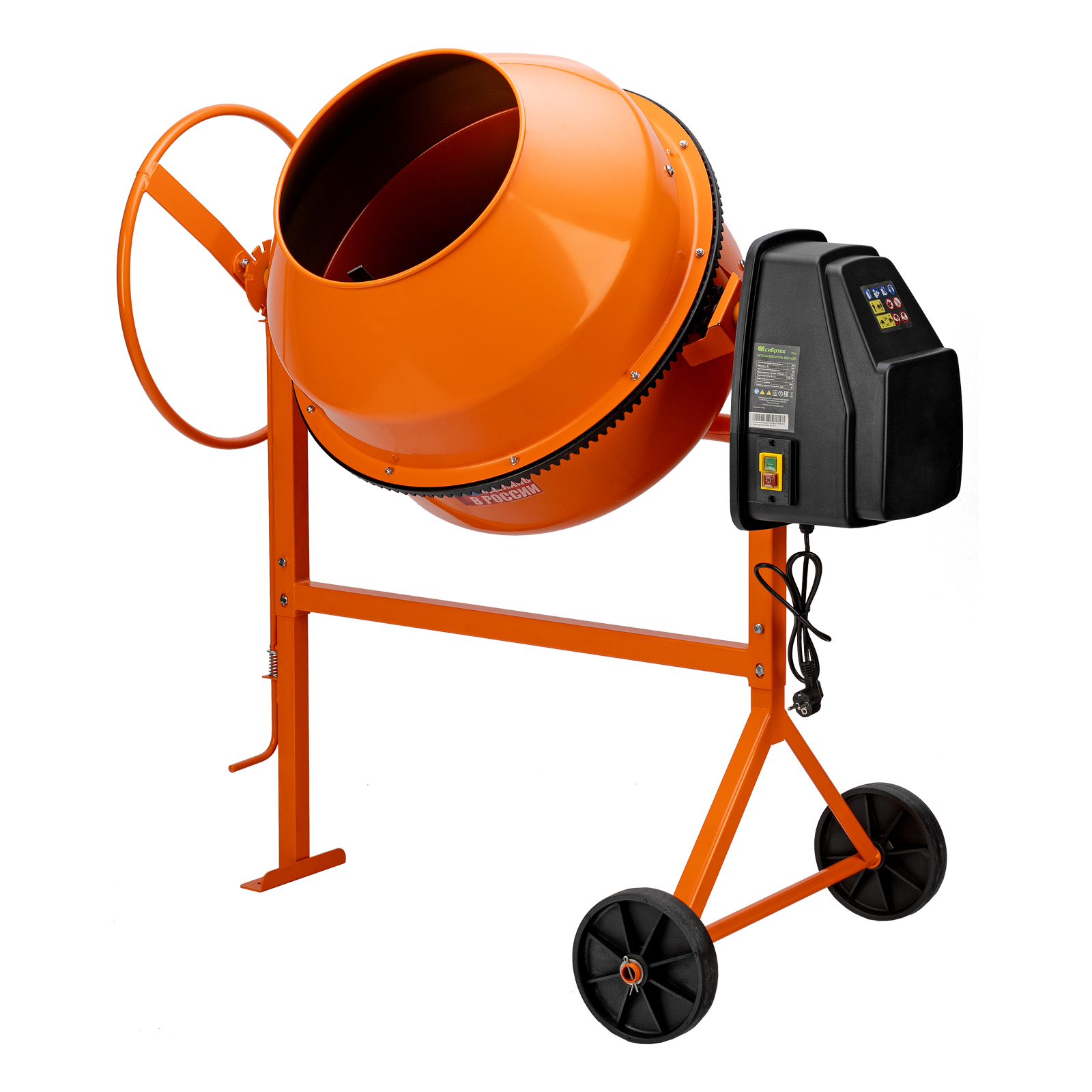 Бетоносмеситель БСЕ-180П, 180 л, 700 Вт, полиамидный венец Сибртех (95509)