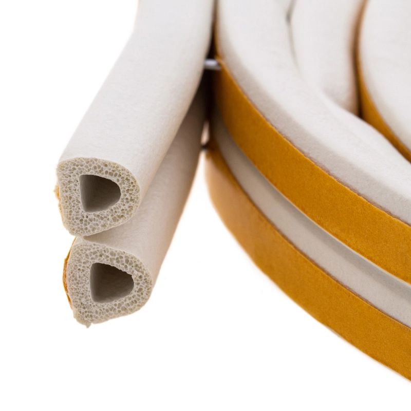 Уплотнитель резиновый, 6 м, профиль "D", белый Сибртех (88915)