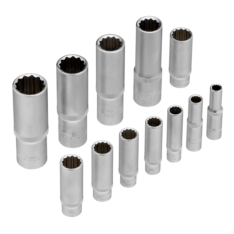 Набор инструментов 1/2", 1/4", CrV, 12 гранные головки, пластиковый кейс, 94 предмета Stels (14118)