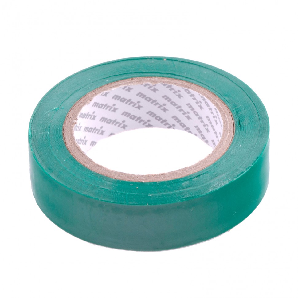 Изолента ПВХ, 15 мм х 10 м, зеленая, 150 мкм Matrix (88774)