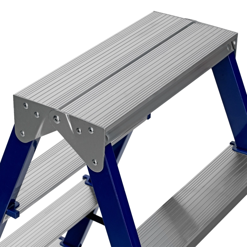 Стремянка двусторонняя 6 ступеней, стальная, Сибртех (97936)