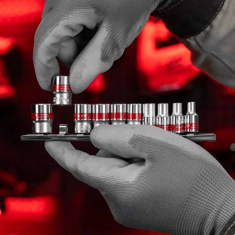 Набор универсальных торцевых головок 1/4", Spline, CrV, 4-13мм, 10 штук Matrix (13599)