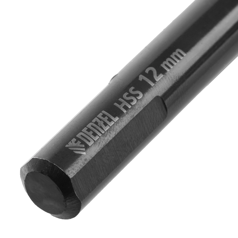 Сверло по металлу, 12 мм, HSS-Tin, Golden Tip, 6 шт. Denzel (717224)