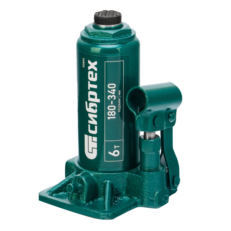 Домкрат гидравлический бутылочный, 6 т, 180-340 мм Сибртех (50804)