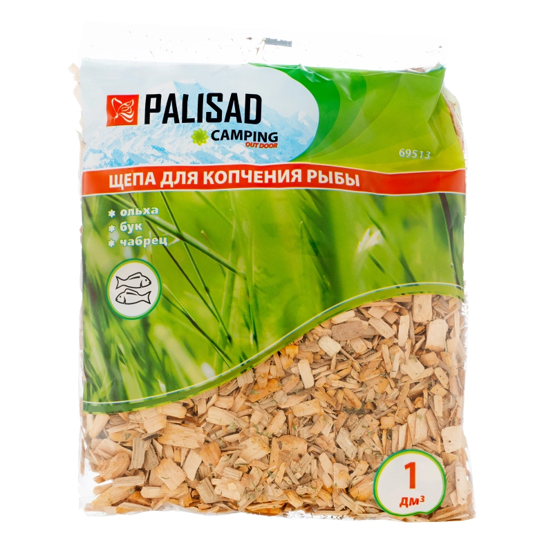 Щепа для копчения рыбы: ольха, Бук, чабрец, Camping Palisad (69513)