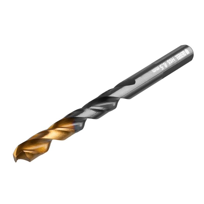 Сверло по металлу, 8,5 мм, HSS-Tin, Golden Tip, 8 шт. Denzel (717220)