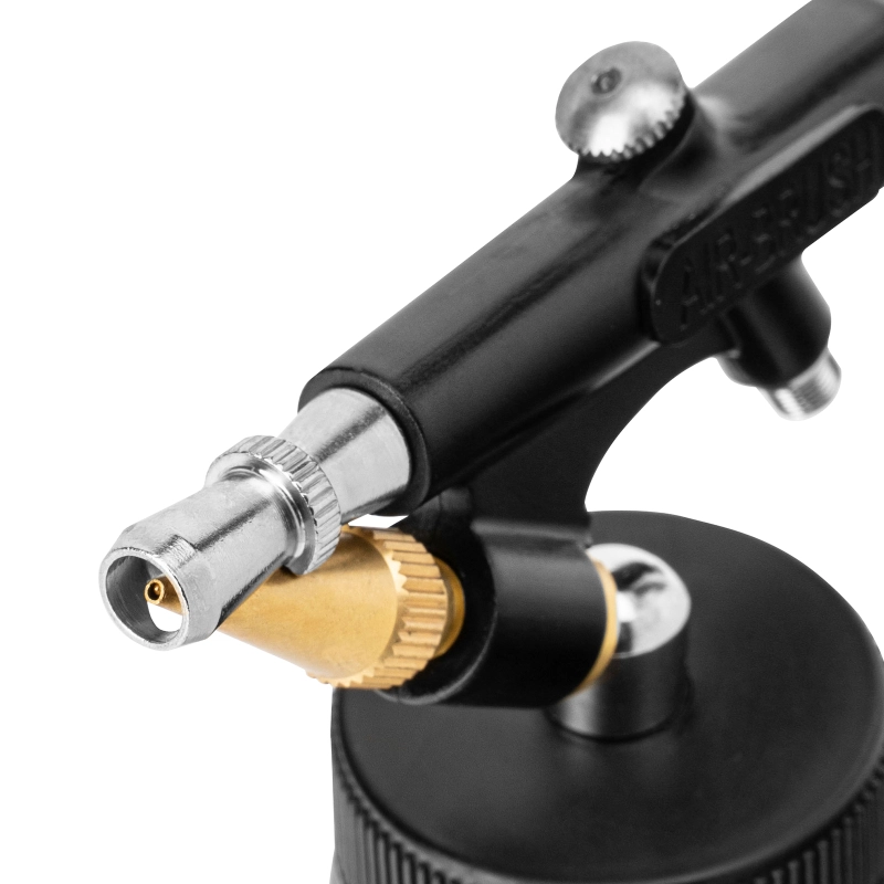 Аэрограф с нижним бачком AB2, 0,8 мм, 22 мл, 11 л/мин Denzel (57311)