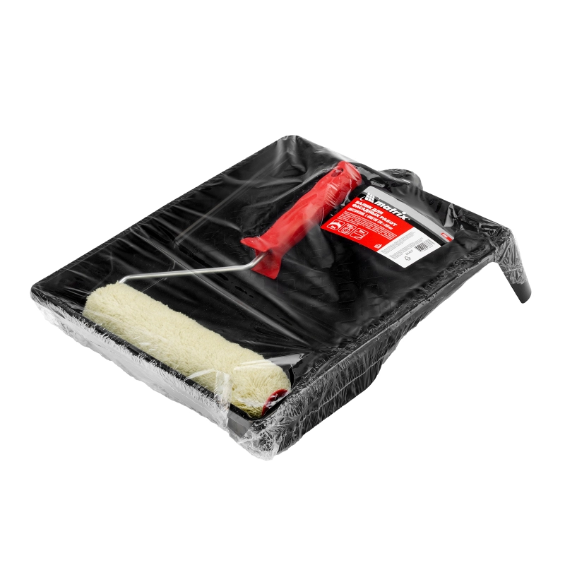 Набор, валик для фасадных работ синтетический, 250 мм, ворс 18 мм, D 36 мм, РАС, кювета 330 х 350 мм Matrix (84407)