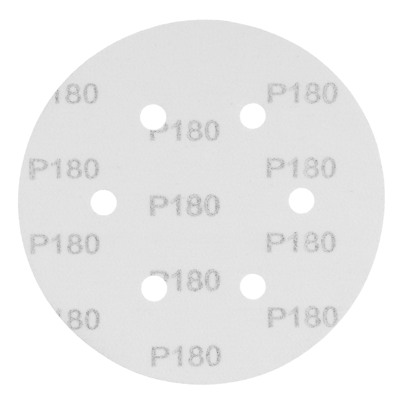 Круг абразивный на ворсовой подложке под "липучку", перфорированный, P 180, 150 мм, 5 шт Matrix (73843)