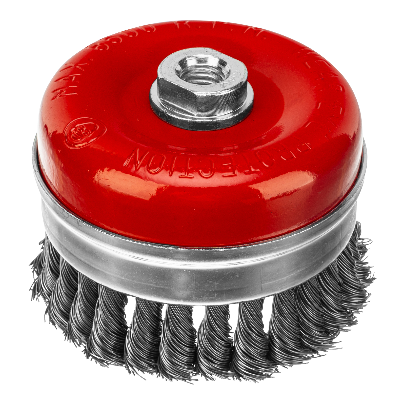 Щетка для УШМ Heavy Duty, 100 мм, М14, "чашка", крученая проволока 0.5 мм Matrix (74672)