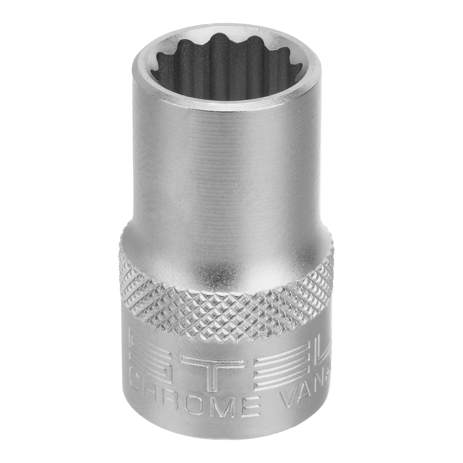 Головка торцевая, 13 мм, двенадцатигранная, CrV, под квадрат 1/2, хромированная Stels (13657)